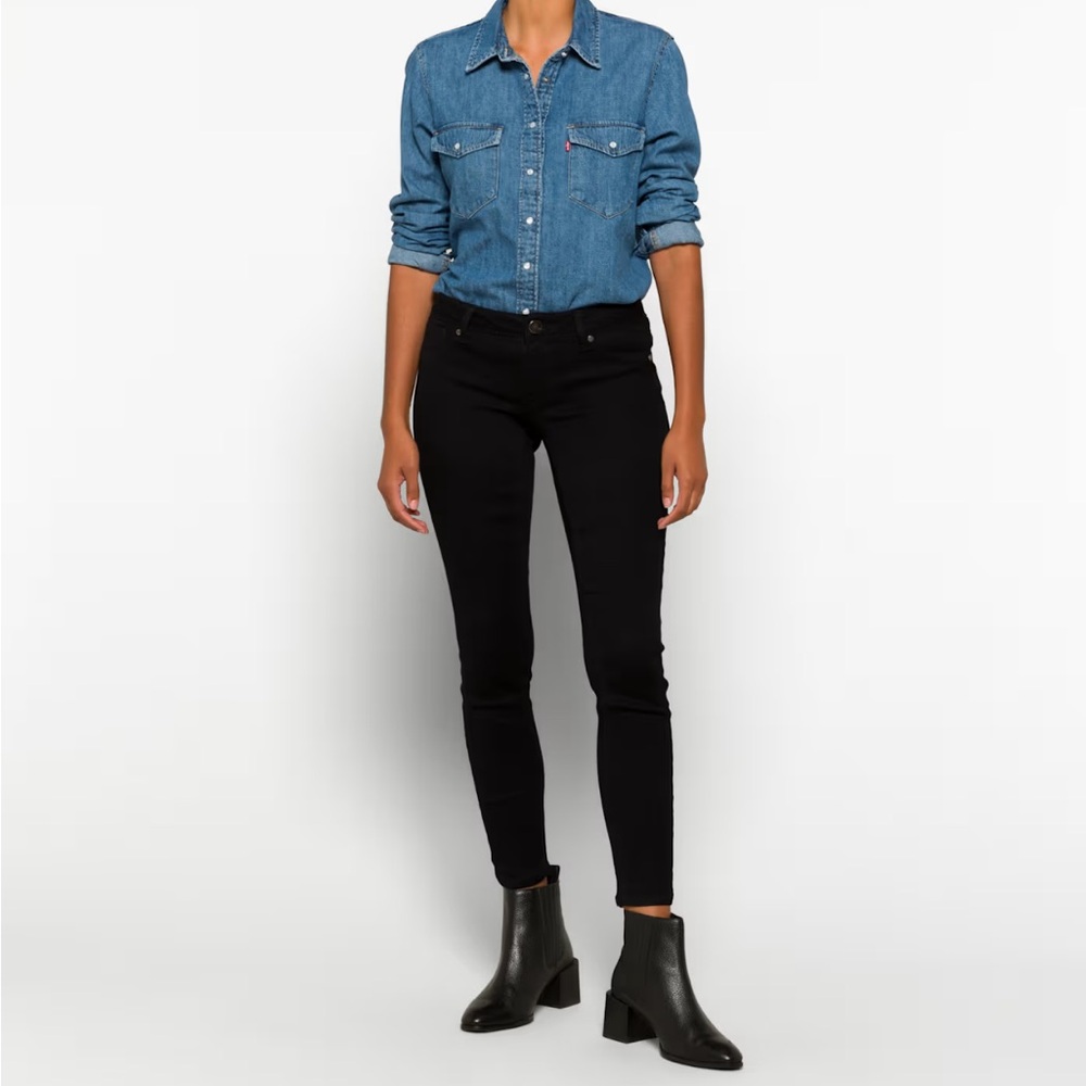 1822 Denim Wynter Black Women's Low Rise Butter Skinny Jeans - Size 28